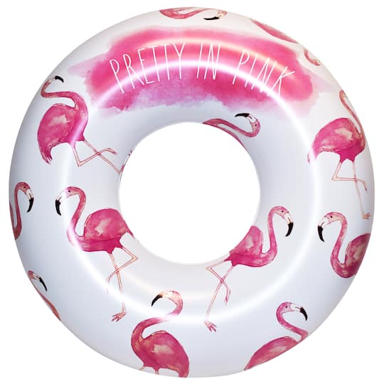 Rae Dunn 4ft. Pretty in Pink Flamingo Pattern Ring Float
